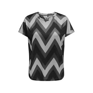 ONLY T-shirt Maniche Corte Fantasia Zigzag  