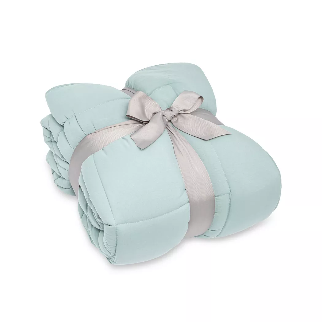 Manor Home - Ganzjahres-Synthetikduvet, Ganzjahres Synthetikduvet Color, 240 x 240 cm, Grau/Grün