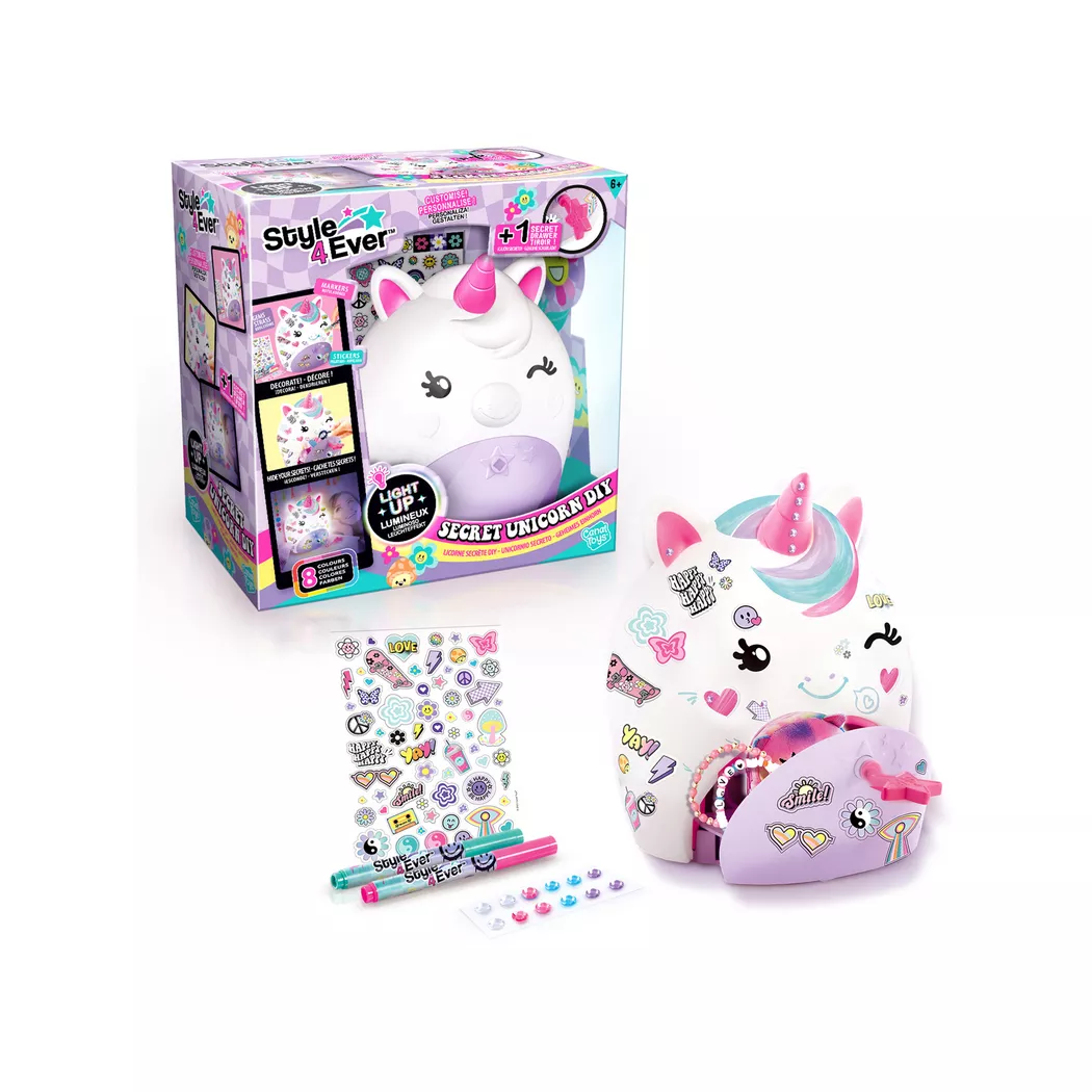 Canal Toys - Secret Deco DIY Unicorn Lamp, Multicolor