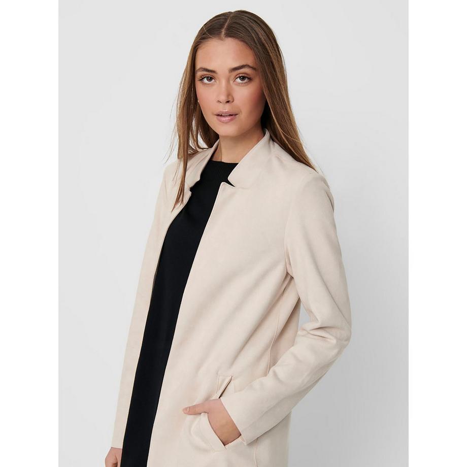 ONLY Manteau en Faux Daim avec Ceinture  