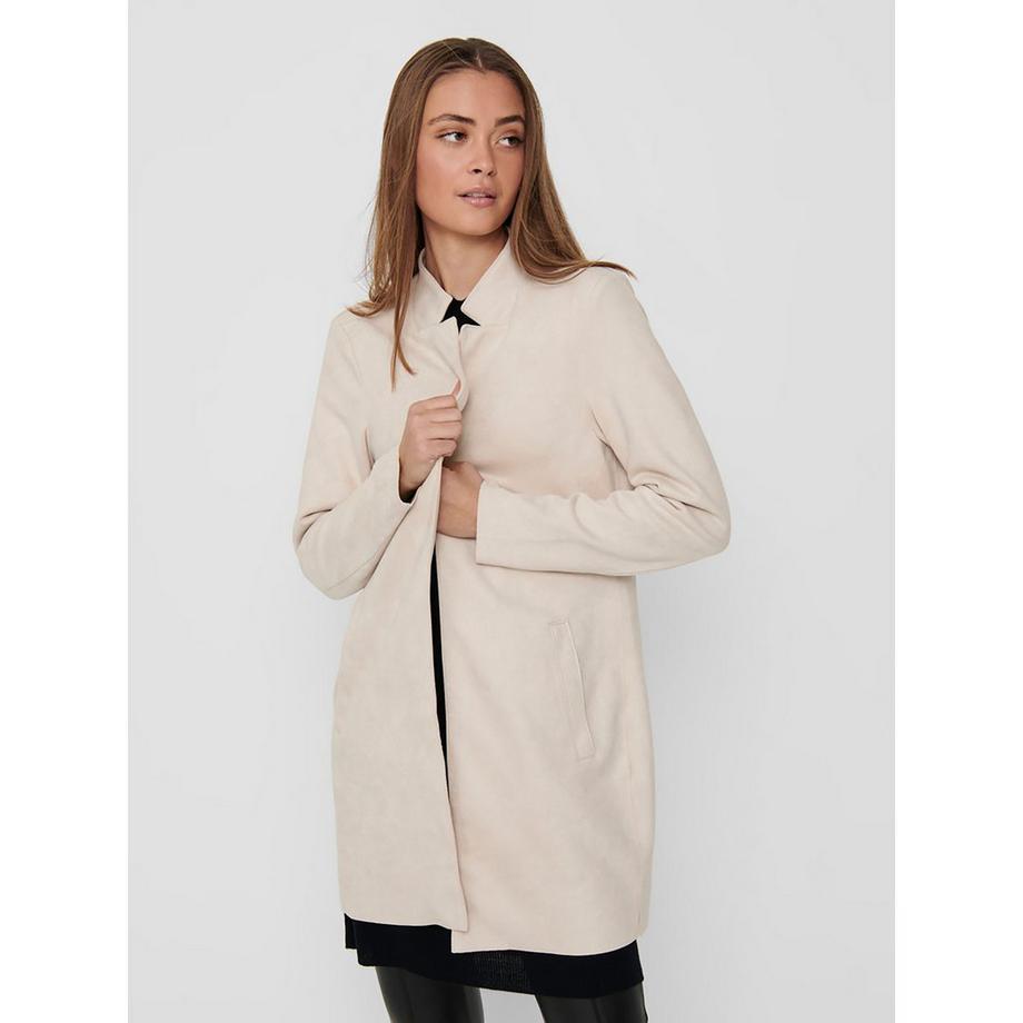 ONLY Manteau en Faux Daim avec Ceinture  