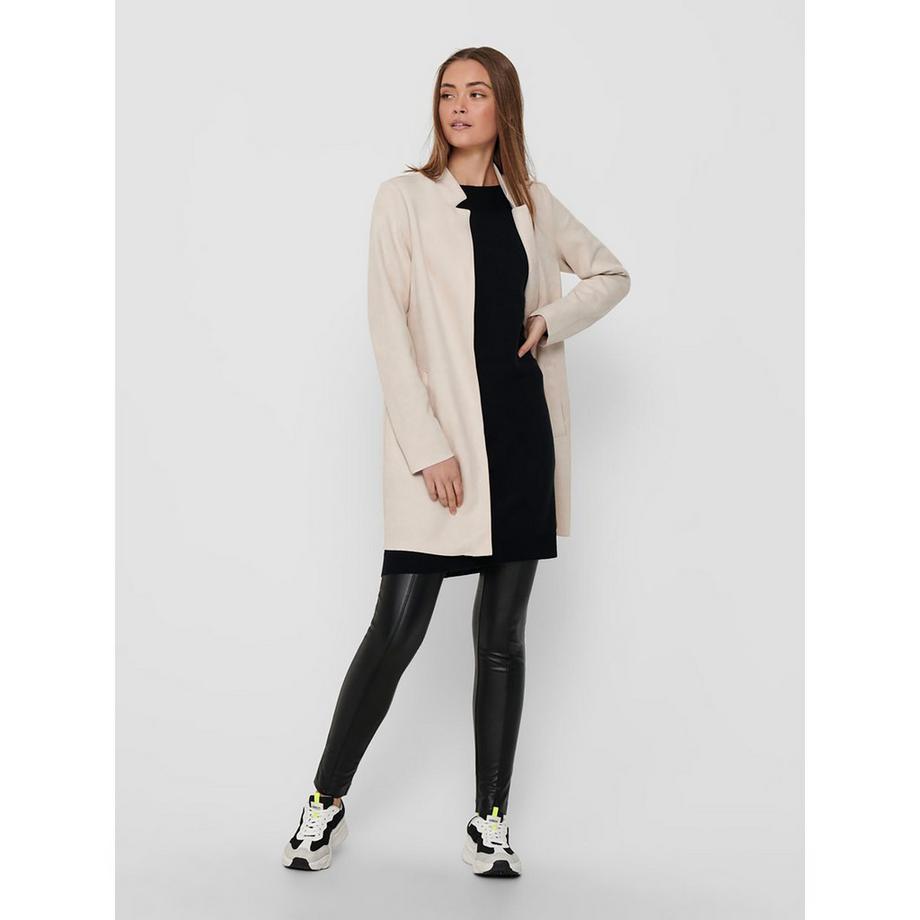 ONLY Manteau en Faux Daim avec Ceinture  