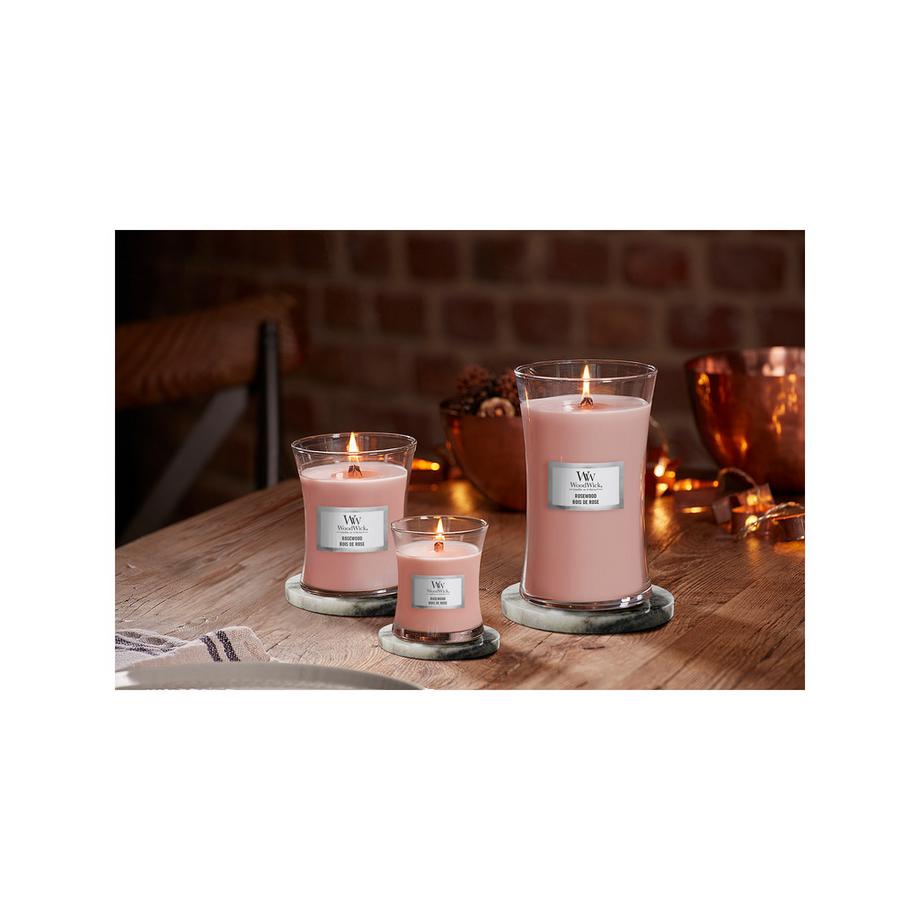 WoodWick Bougie parfumée en verre Rosewood 