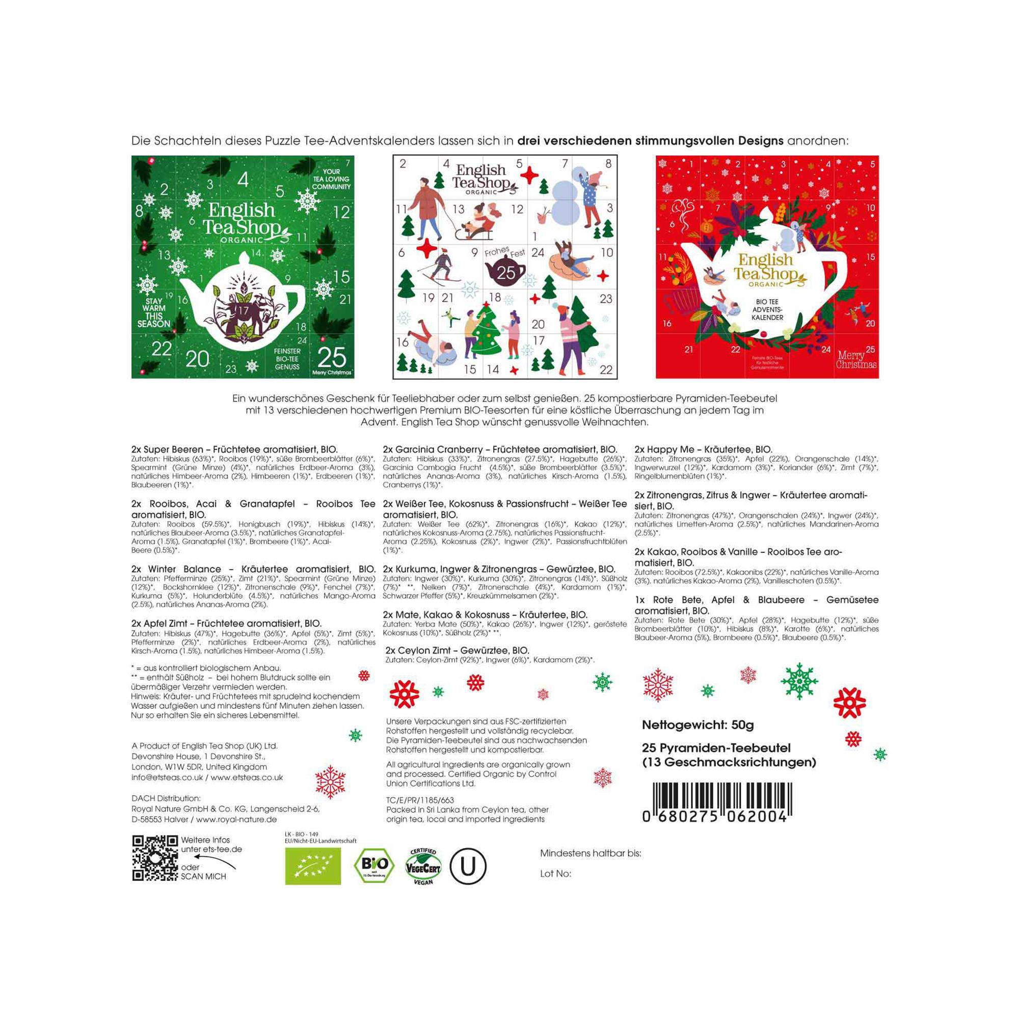 English Tea Shop  Tee-Adventskalender "White Ornaments"  