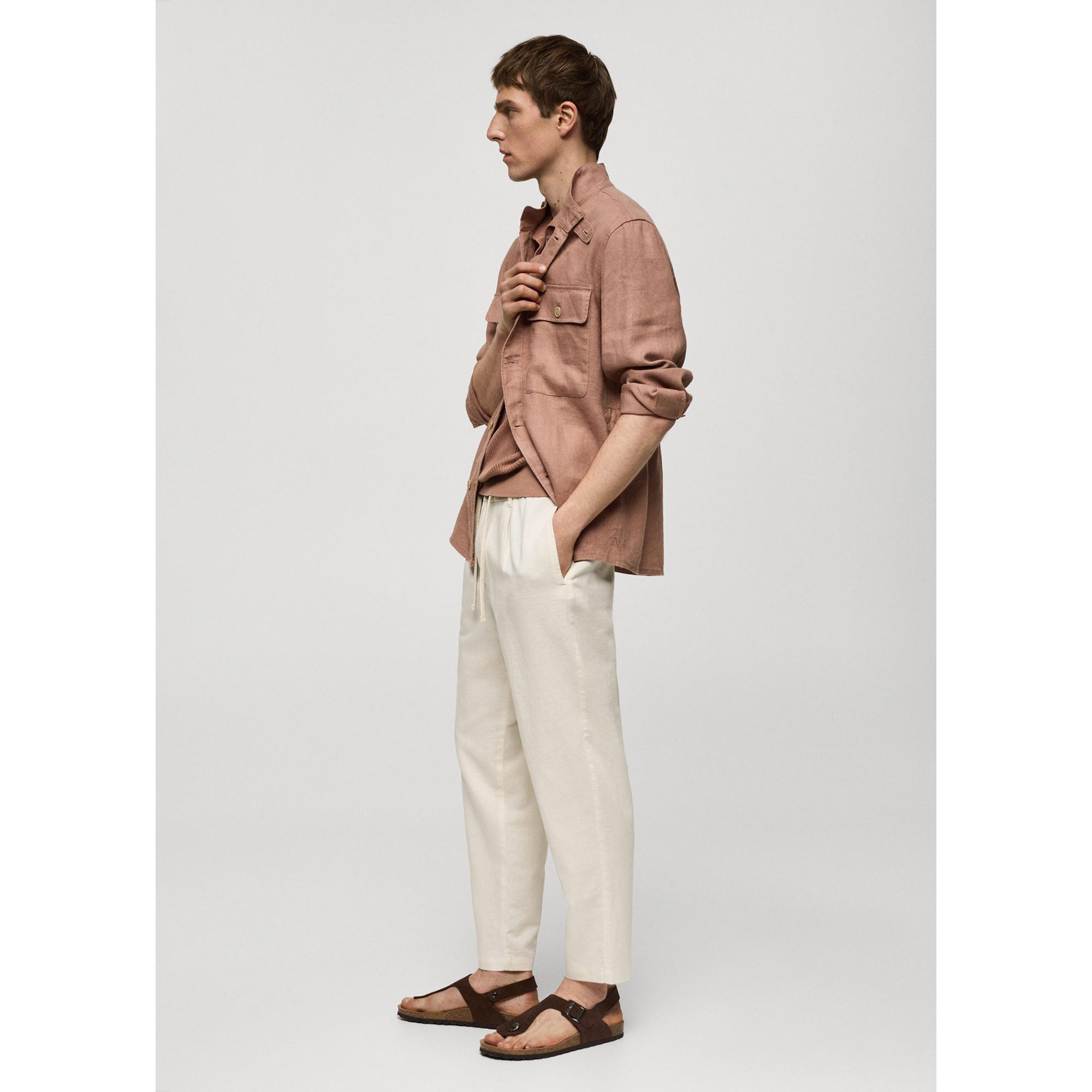 Mango Man Slim-fit trousers with drawstring Pantaloni 