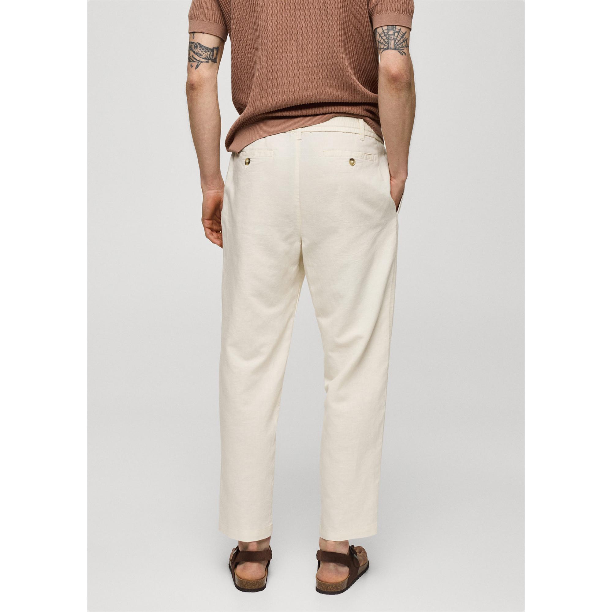 Mango Man Slim-fit trousers with drawstring Pantaloni 