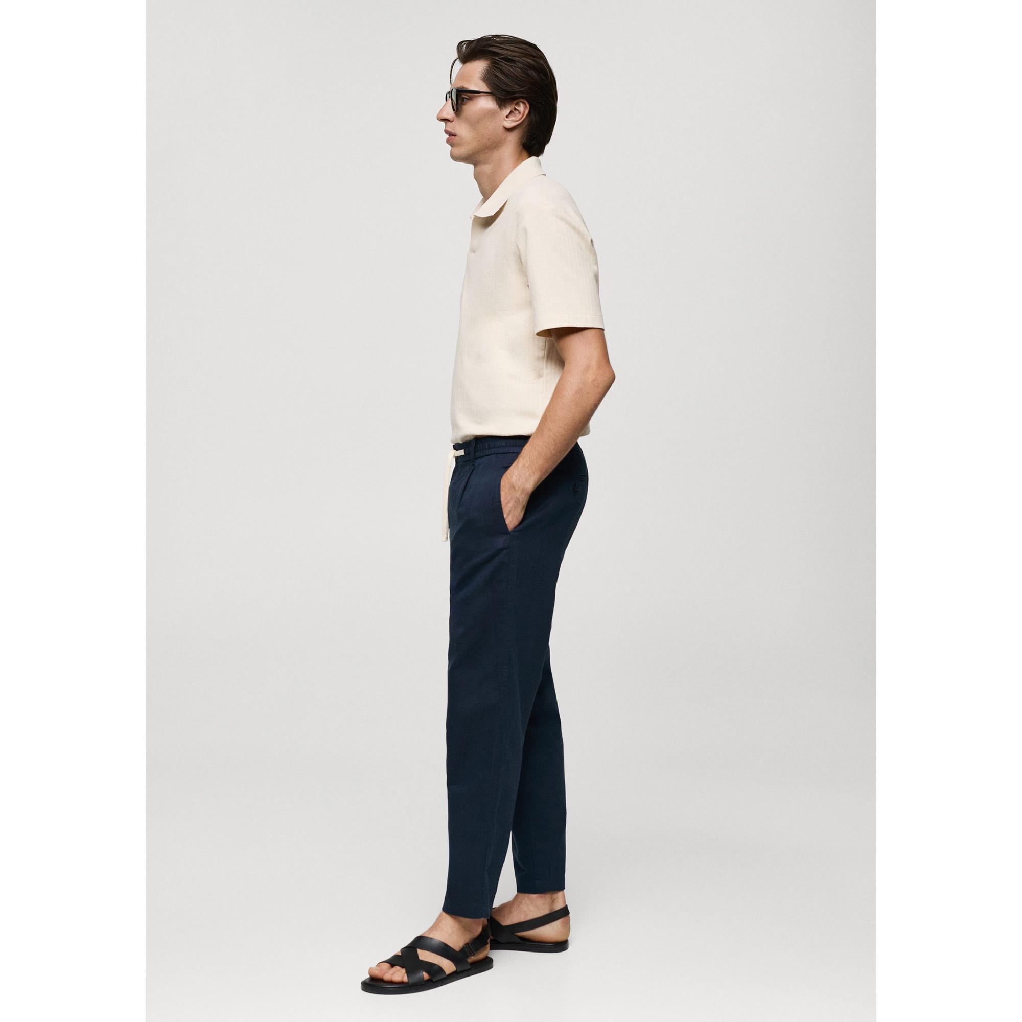 Mango Man Slim-fit trousers with drawstring Pantalon 