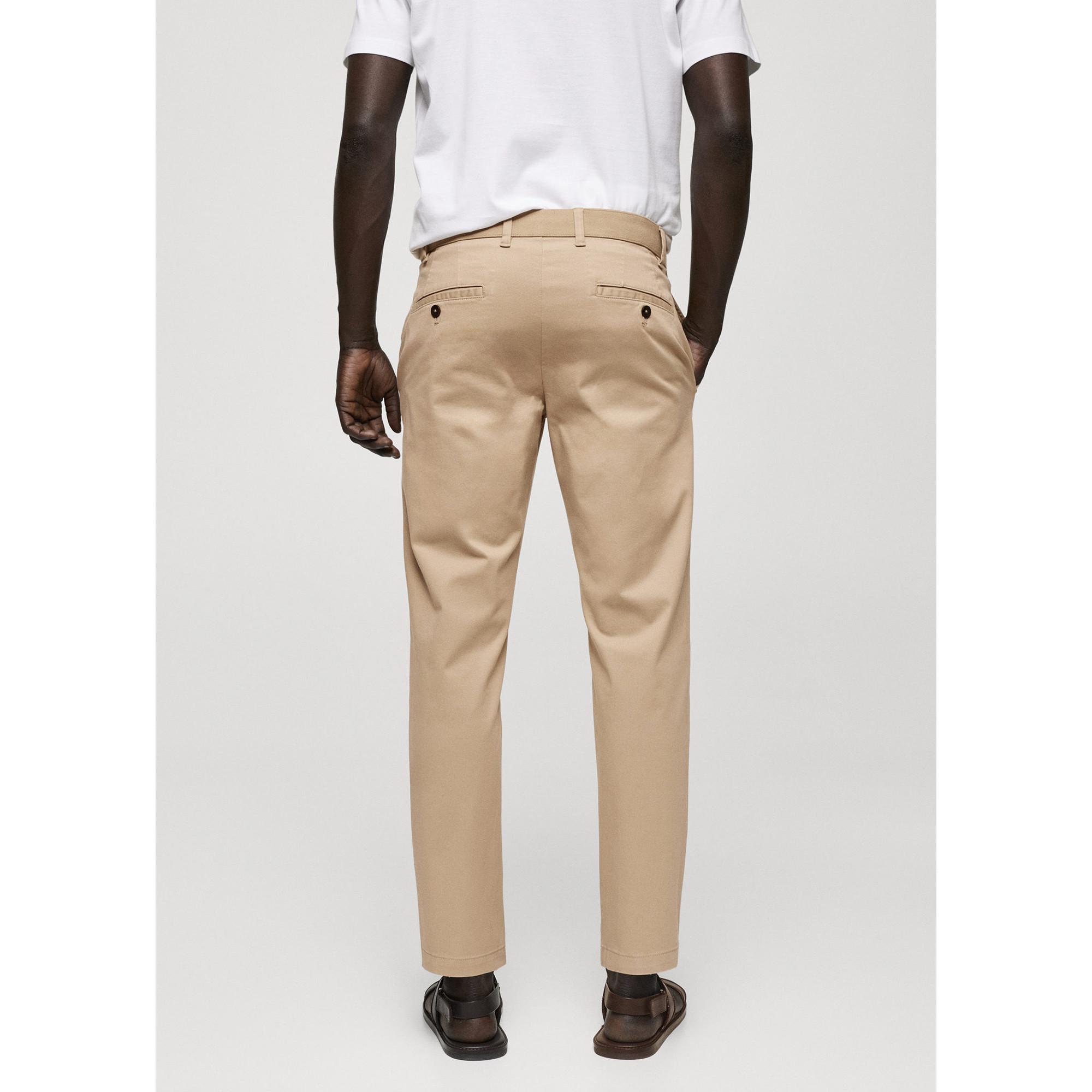 Mango Man Cotton tapered crop pants Pantaloni 