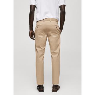 Mango Man Cotton tapered crop pants Pantalon 