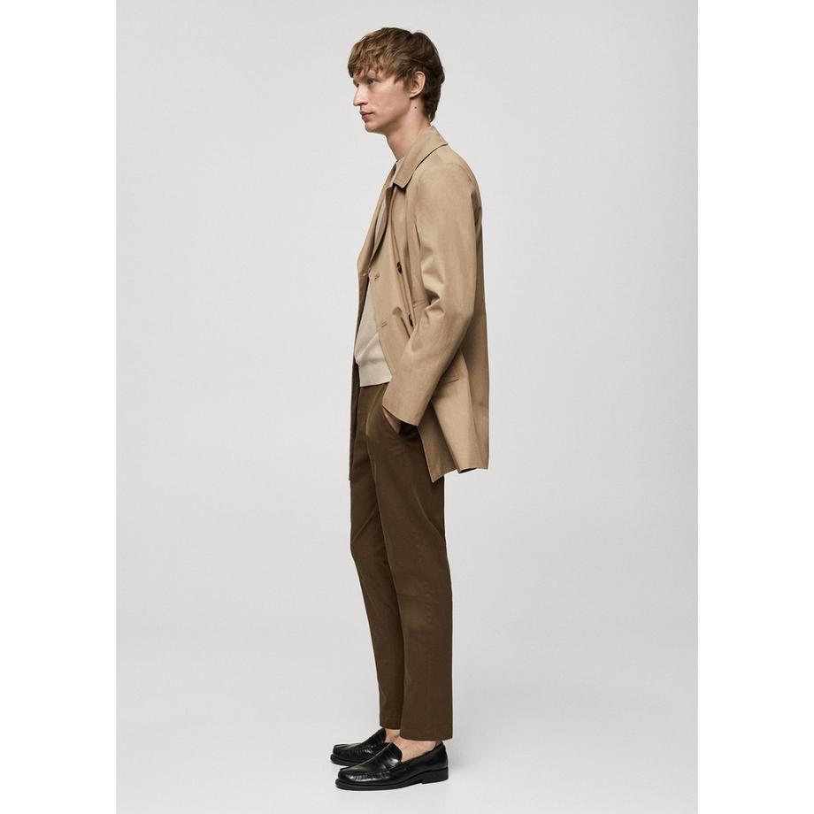 Mango Man Prato Tapered Fit Pantalon Cropped  