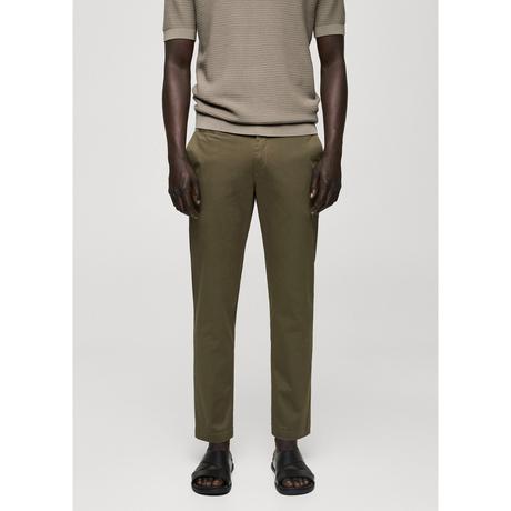 Mango Man Cotton tapered crop pants Pantaloni 