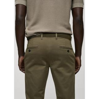 Mango Man Cotton tapered crop pants Pantalon 