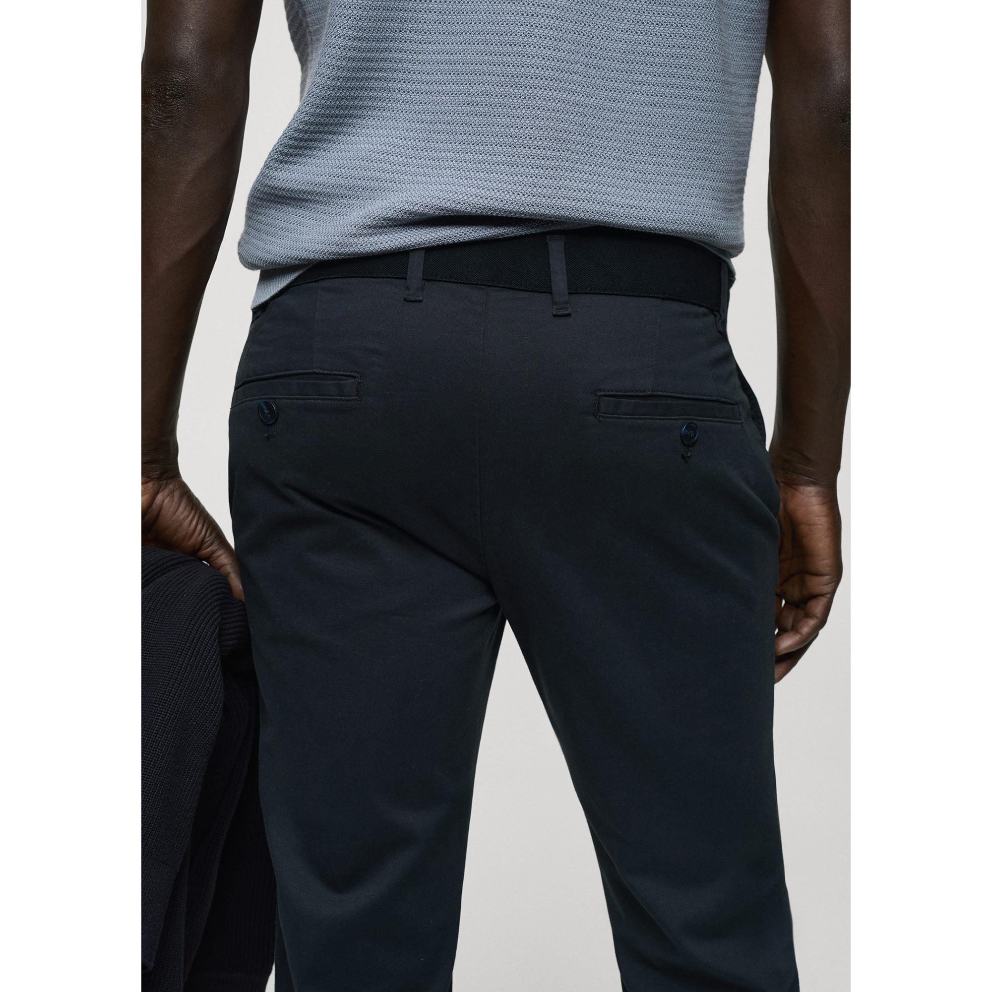 Mango Man Cotton tapered crop pants Pantaloni 