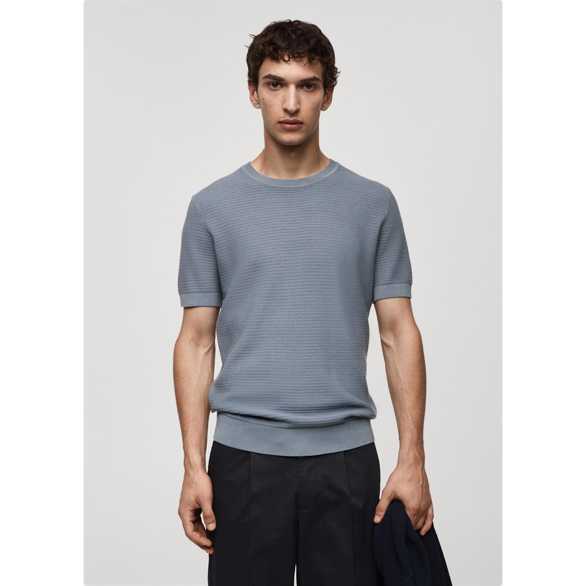 Mango Man Cotton fine-knit t-shirt T-shirt 