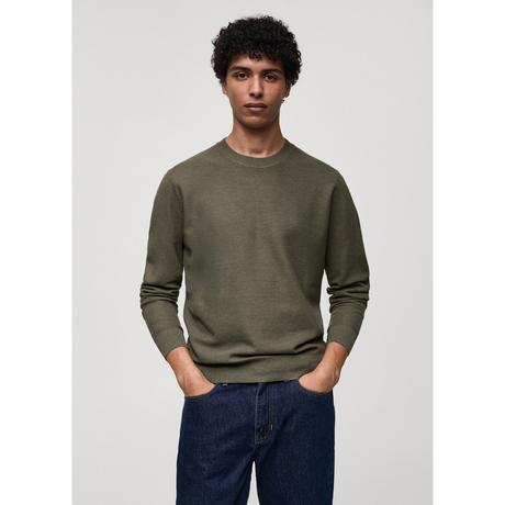 Mango Man TEN Sweat-shirt Col Rond en Maille Fine Texturée  