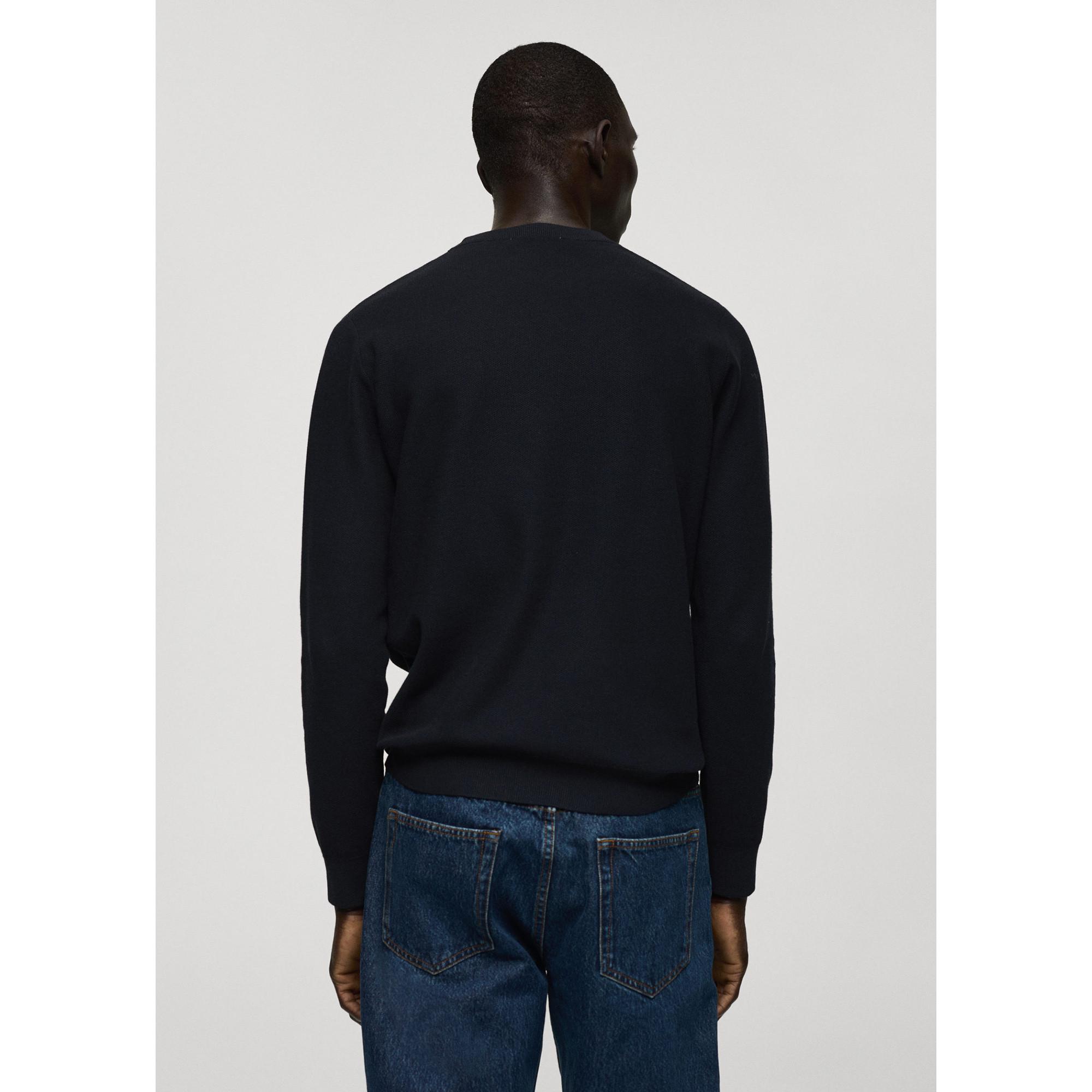 Mango Man TEN Regular Fit Maille Fine Sweat-shirt Texturé  