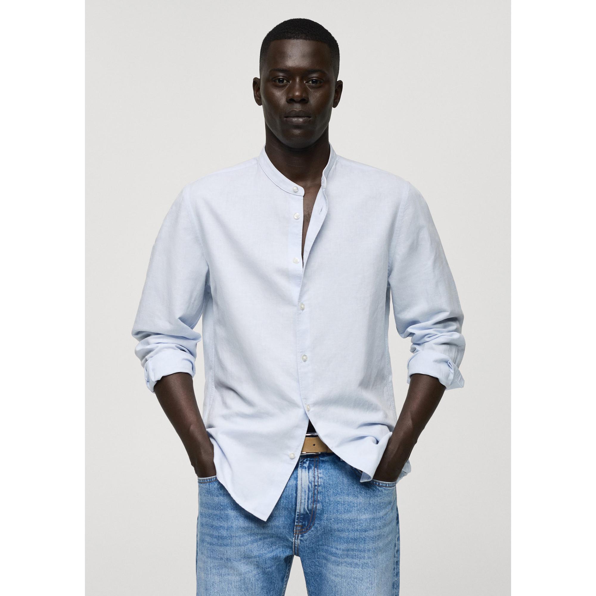 Mango Man CHENNAIG Camicia di lino, maniche lunghe 