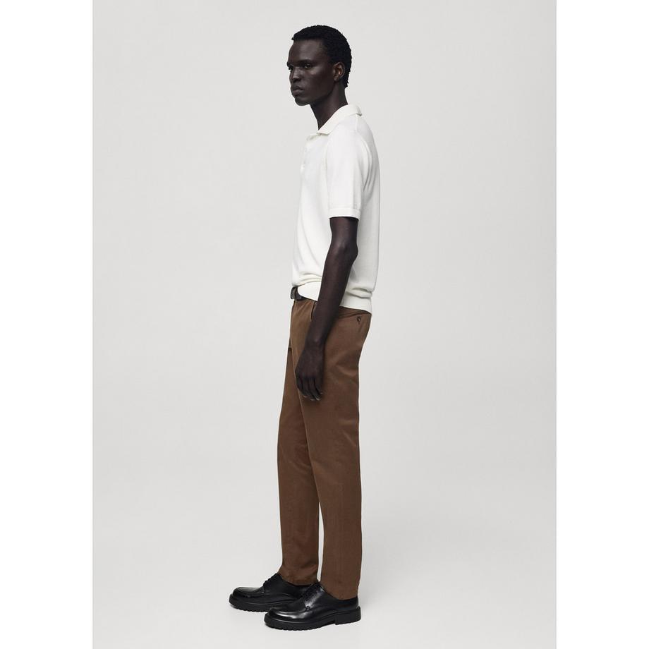 Mango Man Barna Pantaloni Chino Tapered Fit  