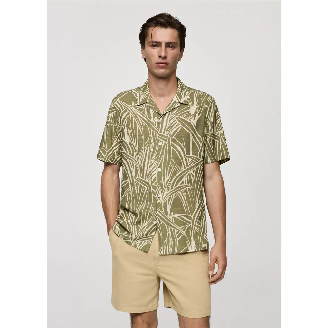 Mango Man - Hemd, langarm, für Herren, Beige, Größe M