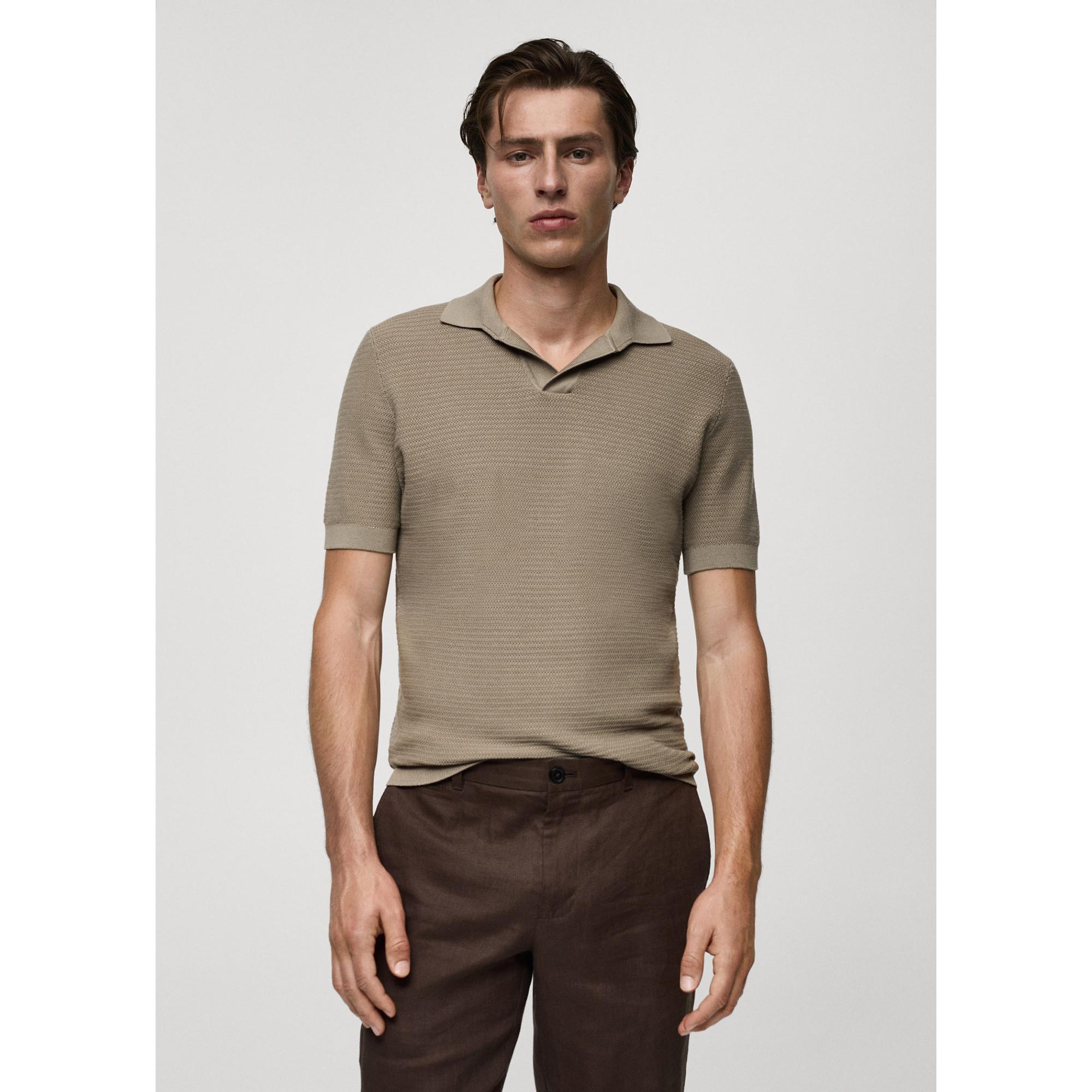 Mango Man Fine-knit polo shirt Polo, manches courtes 