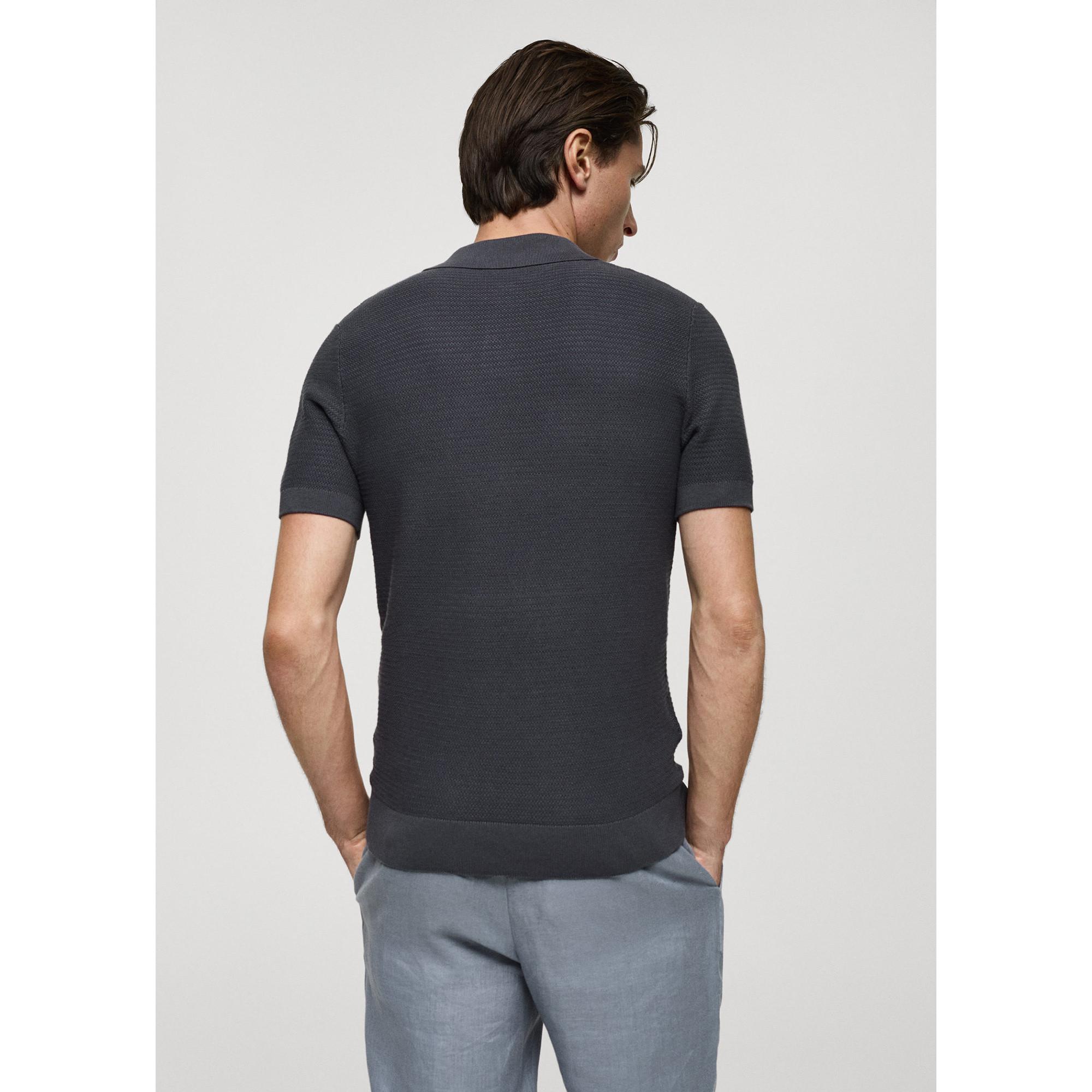 Mango Man Fine-knit polo shirt Poloshirt, kurzarm 