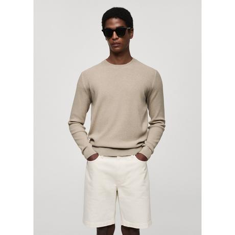 Mango Man Antigua Sweat-shirt Col Rond Côtelé  