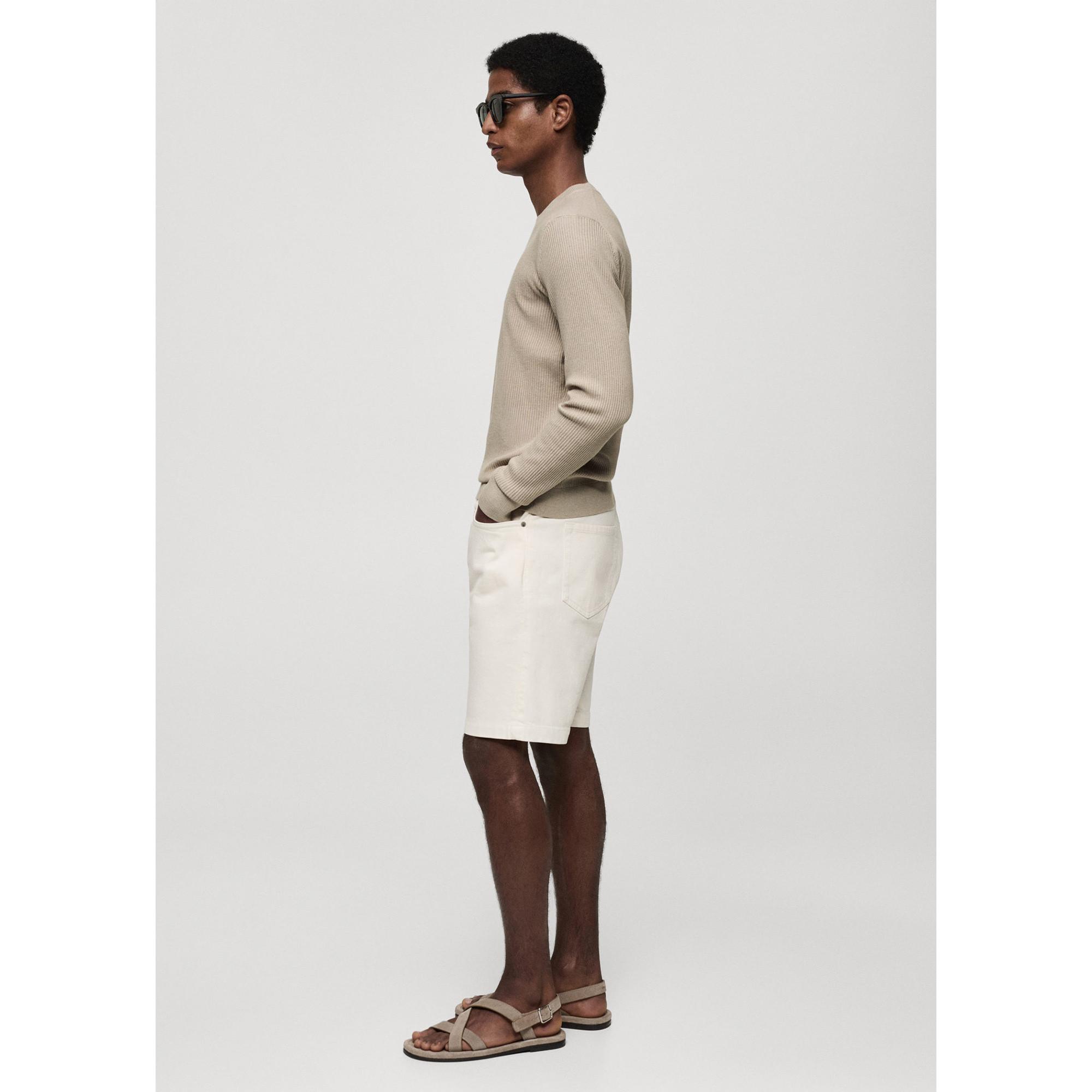 Mango Man Antigua Felpa Girocollo a Costine  