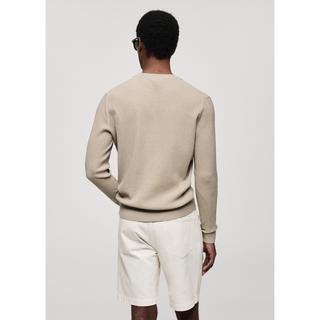 Mango Man Antigua Felpa Girocollo a Costine  