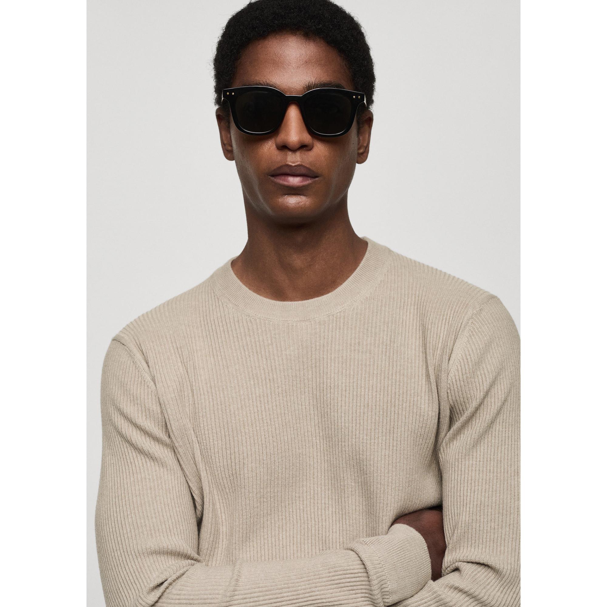 Mango Man Antigua Sweat-shirt Col Rond Côtelé  