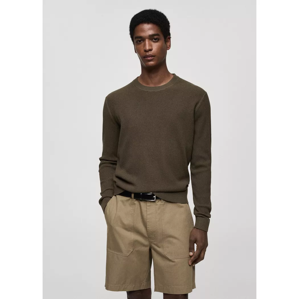Mango Man - Sweatshirt, für Herren, Beige, Größe L
