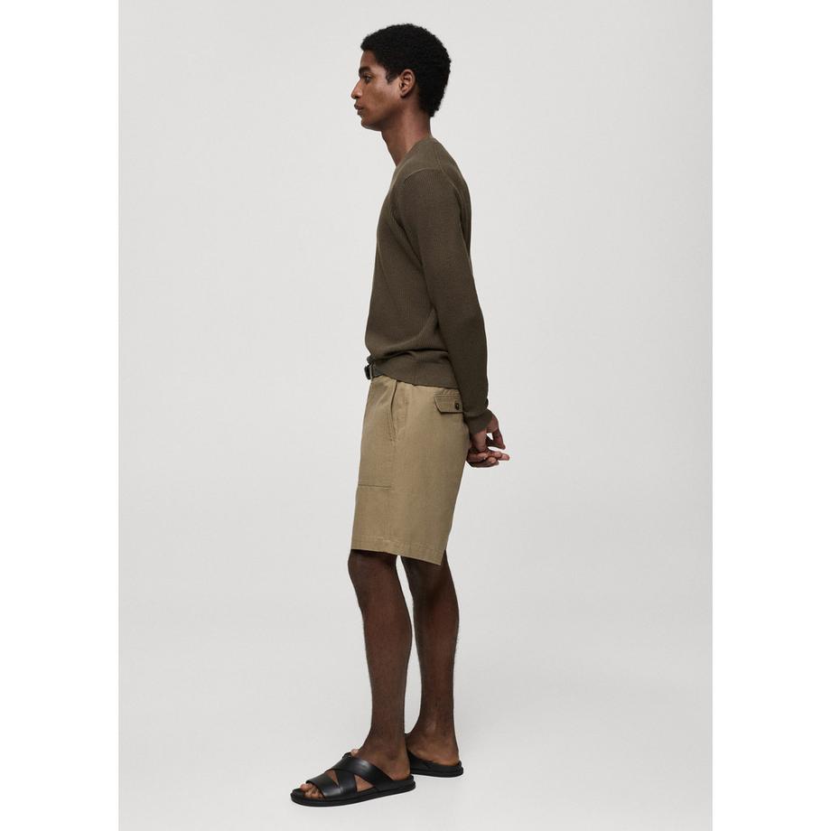 Mango Man Antigua Geripptes Rundhals Sweatshirt  