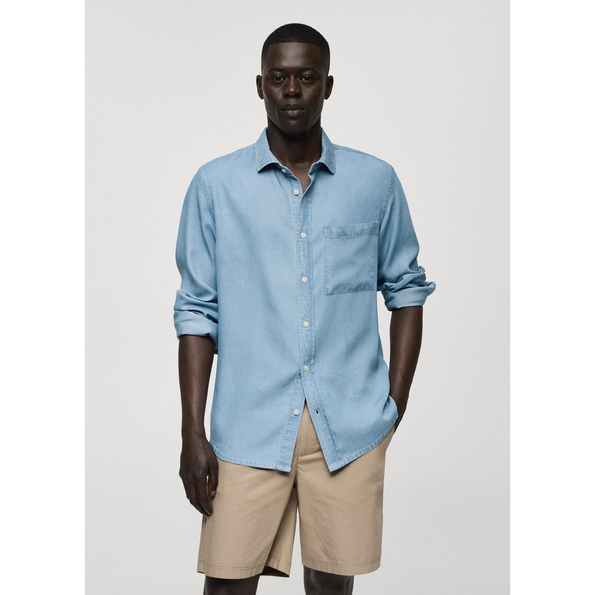 Mango Man CHAMBRAY Camicia, regular fit, maniche lunghe 