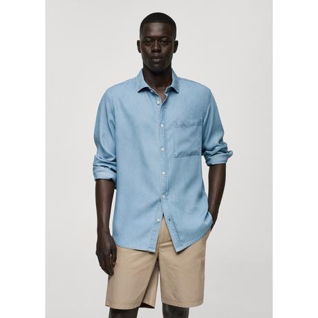 Mango Man CHAMBRAY Hemd, Regular Fit, langarm 