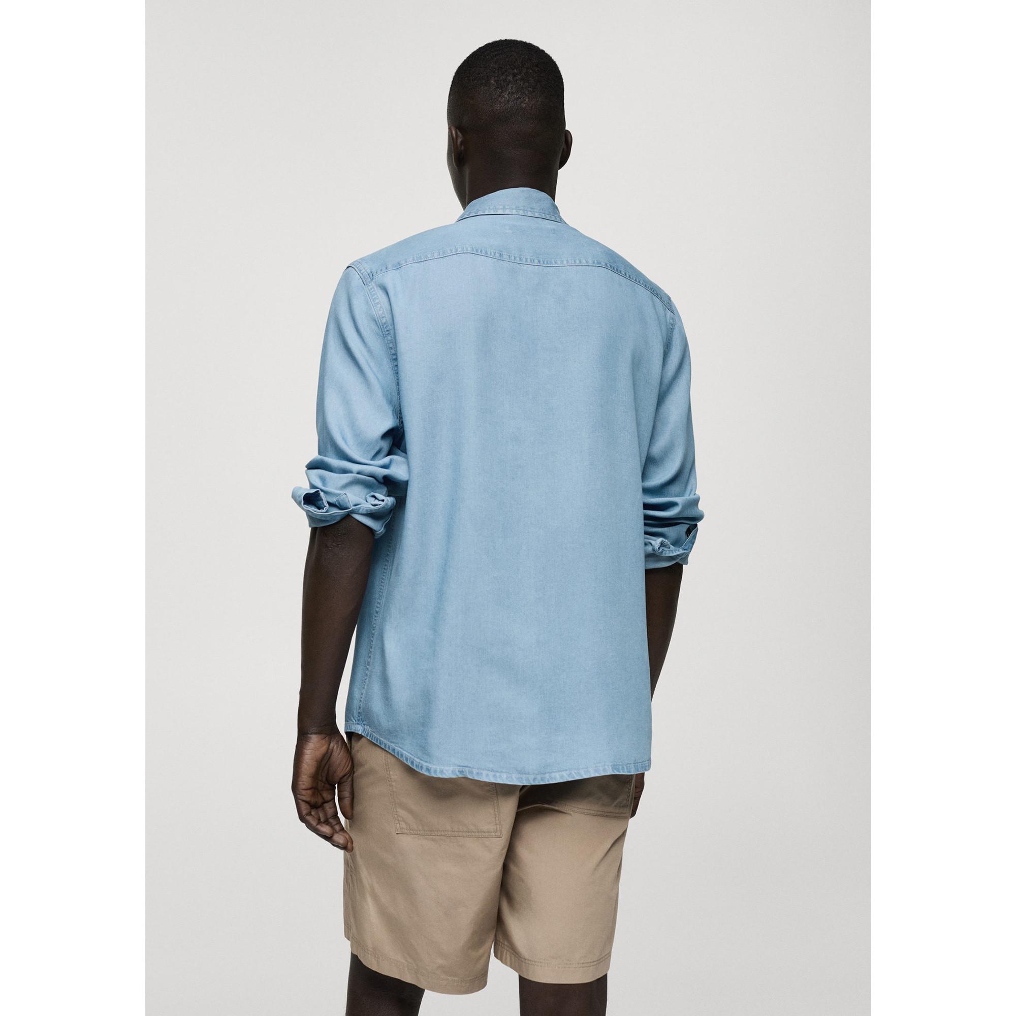 Mango Man CHAMBRAY Hemd, Regular Fit, langarm 