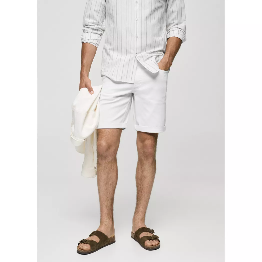 Mango Man - Bermuda Shorts, für Herren, Weiss, Größe 36