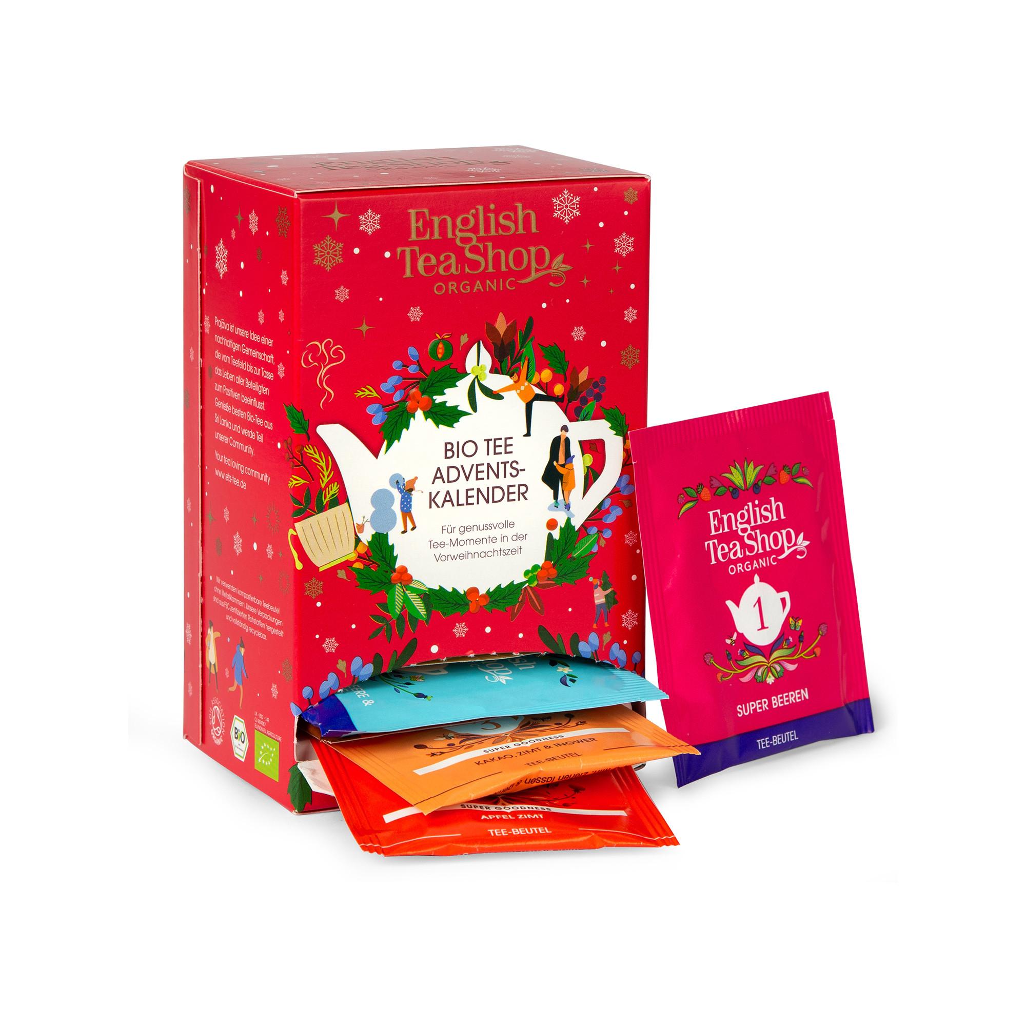 English Tea Shop ETS Tee Adventskalender Rot Tee-Adventskalender "Santa's Werkstatt" 