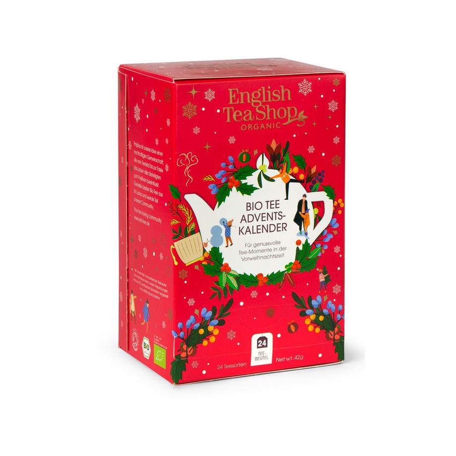 English Tea Shop ETS Tee Adventskalender Rot Calendrier de l'avent du thé "l'Atelier du Père Noël" 