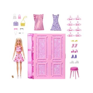 Barbie  Traumkleiderschrank mit Puppe, Spielset und Accessoires 