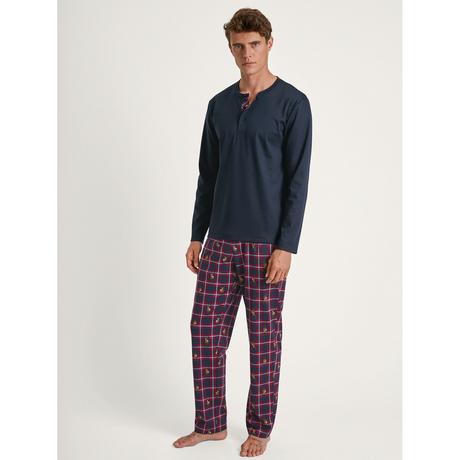 CALIDA Langarm Henley Pyjama Set  