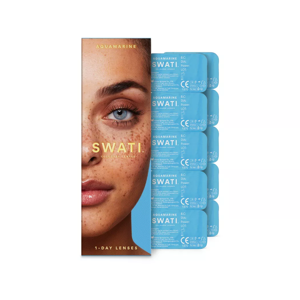 SWATI - 1day lenses (5Pairs), 5 Paar, AQUAMARINE