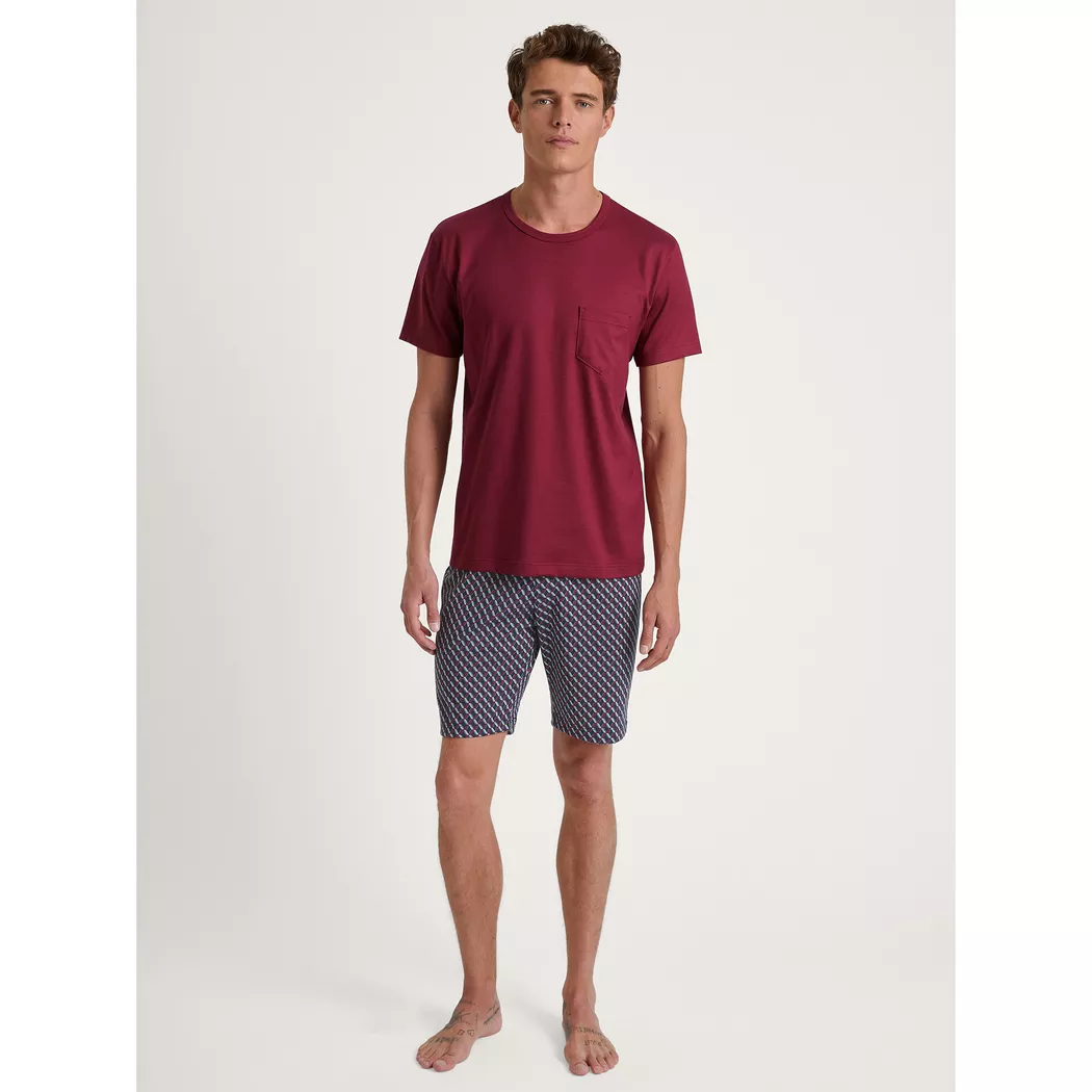Calida Relax Imprint Pyjama Red Size M 2
