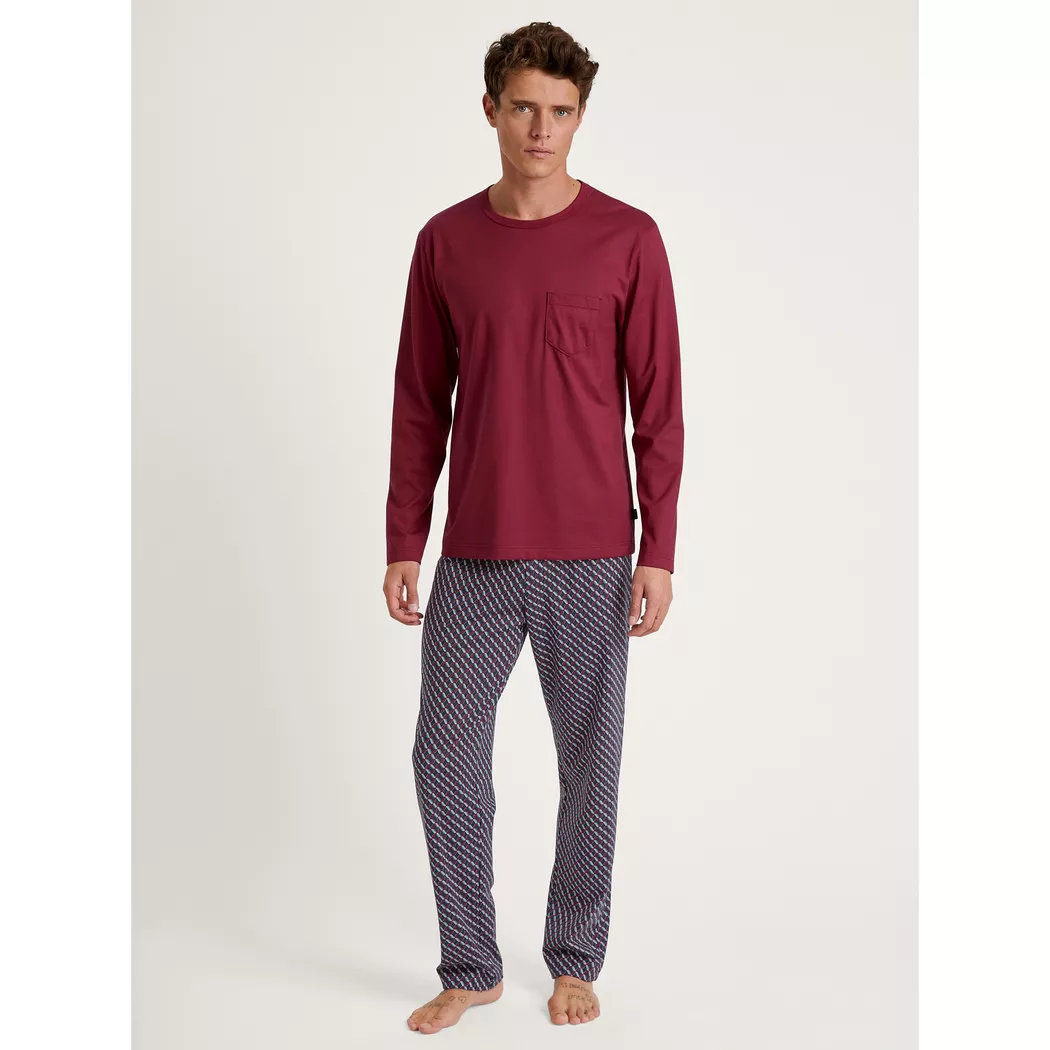 Calida Relax Imprint Pyjama Red Size M 3