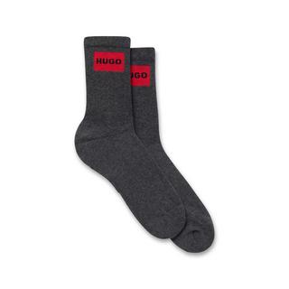 HUGO 2P QS RIB LAB COL CC Lot de 2 paires de chaussettes, hauteur mollet 