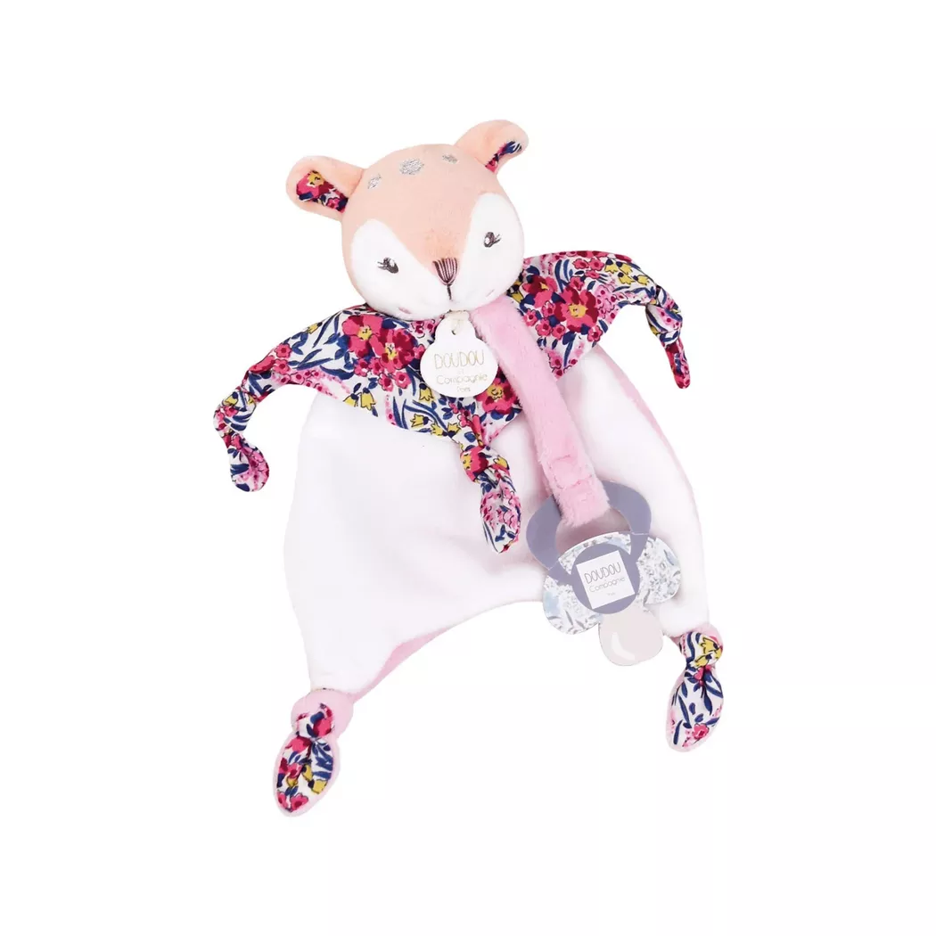 DOUDOU & COMPAGNIE - Schmusetuch, One Size, Rosa Bedruckt 2