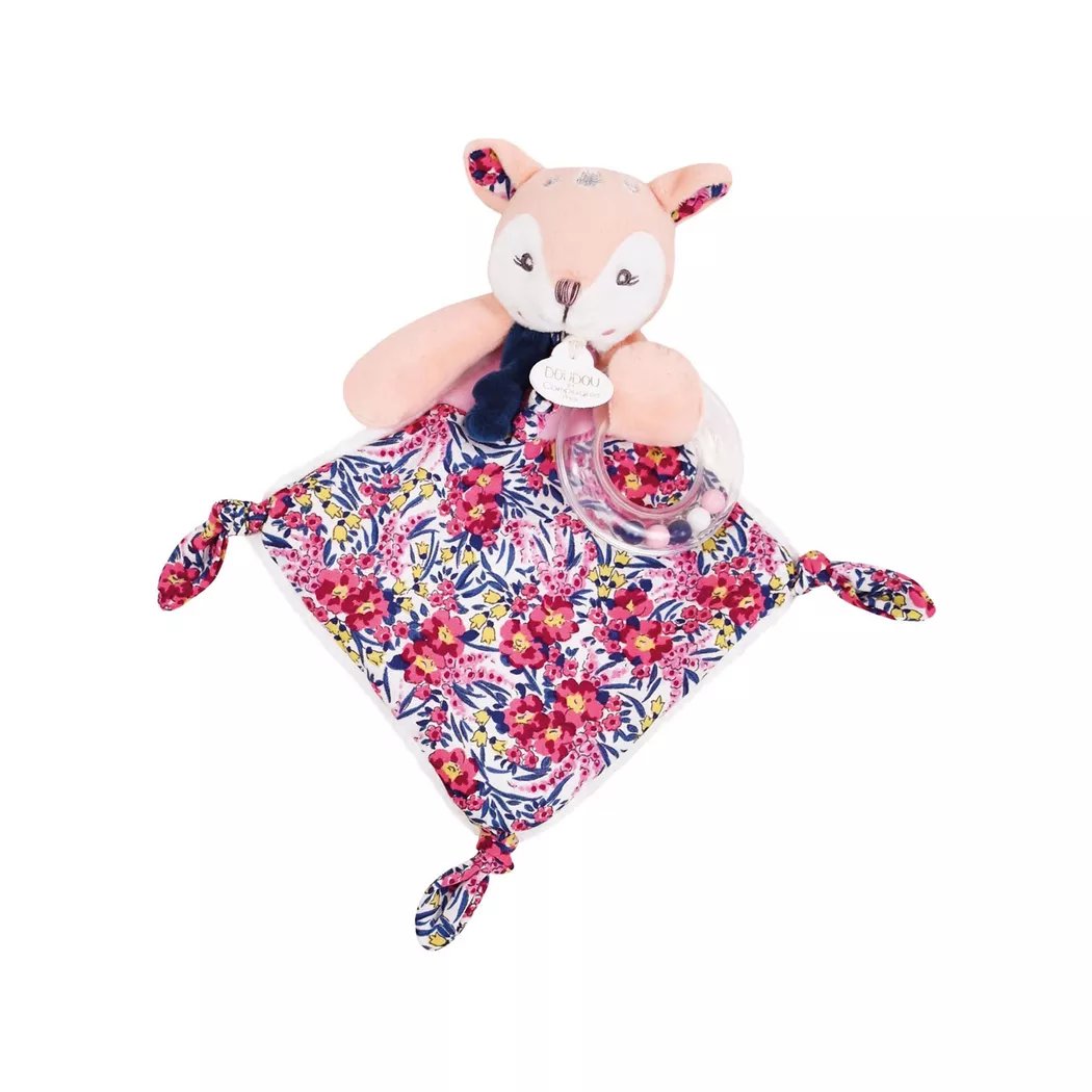 DOUDOU & COMPAGNIE - Schmusetuch, One Size, Rosa Bedruckt