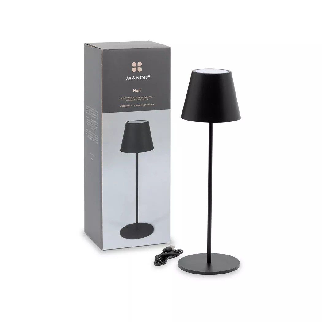  Manor Table Lamp Black 42.5cm