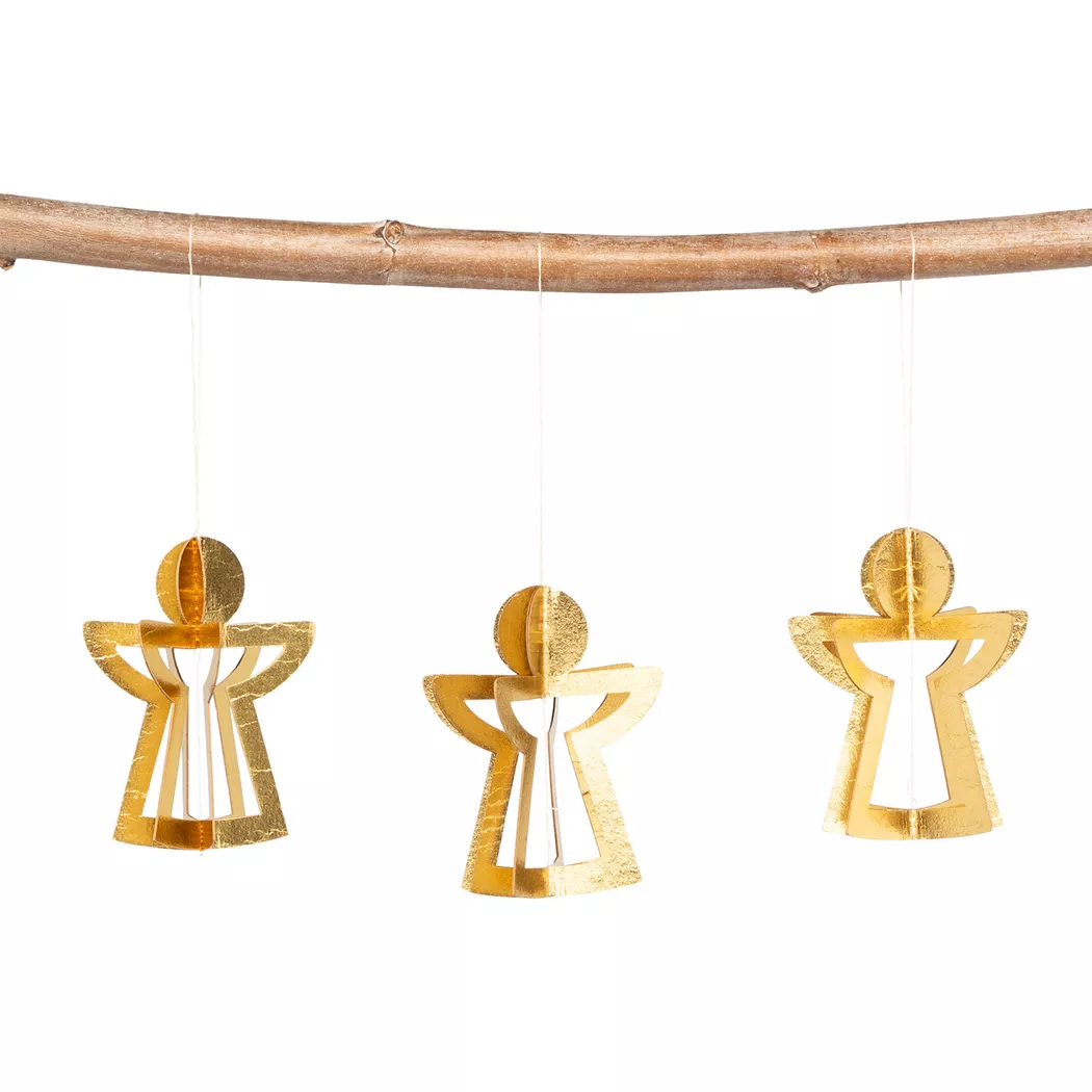 Manor Papeterie No Label - Dekoanhänger, 10cm, Gold