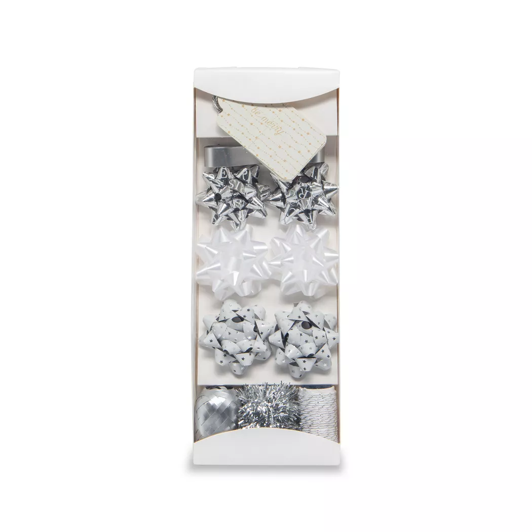 Manor Papeterie No Label, Décorations emballage cadeau, Argent, 27X12X4CM