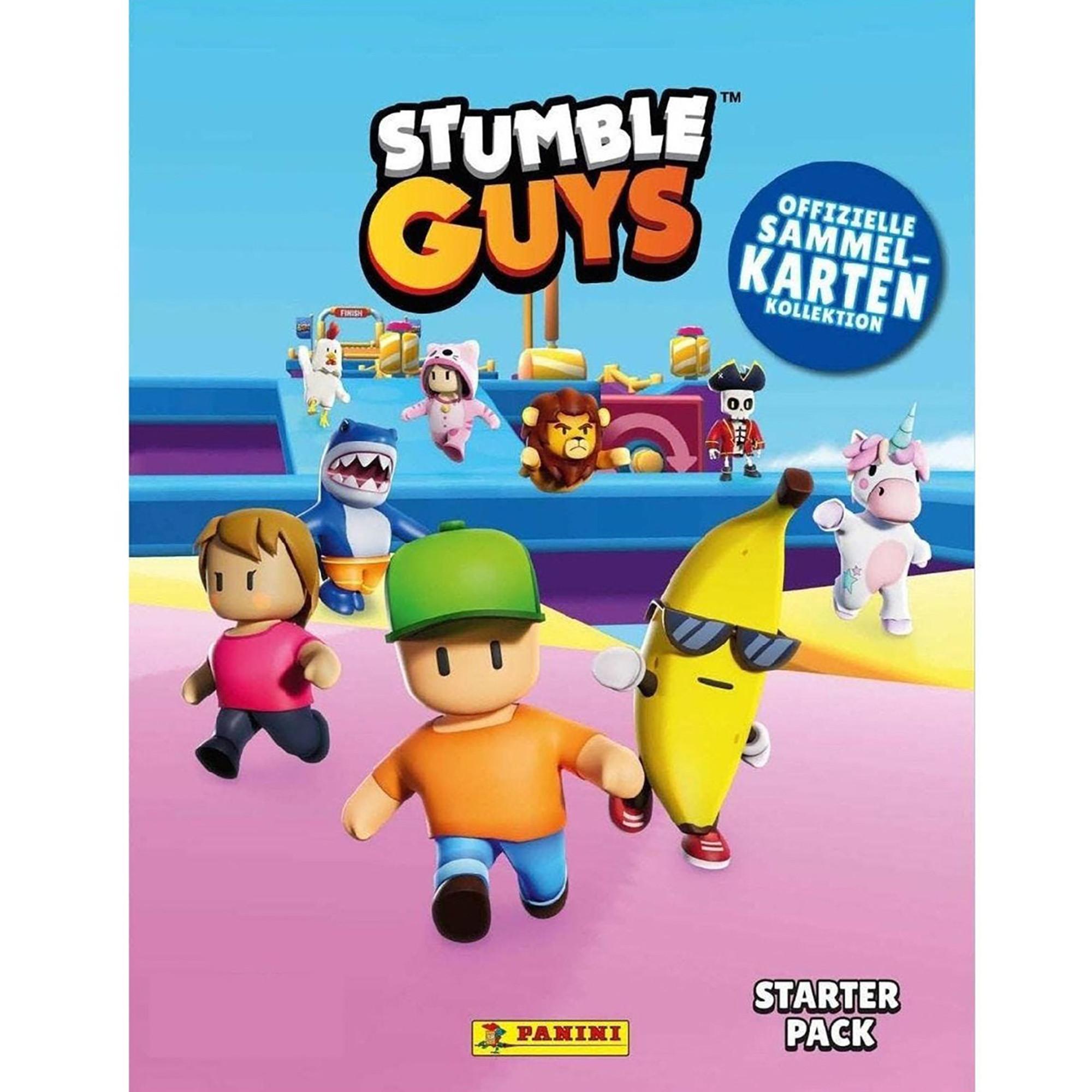 Panini Stumble Guys Sammelkarten Serie 2 Bundle - 5 Booster + Geburtstagskarte