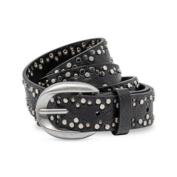 Ceinture en similicuir large avec rivets